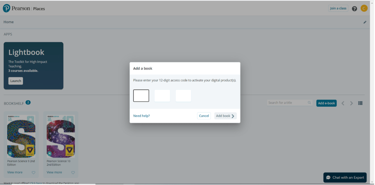 How do I activate my Pearson digital access code?